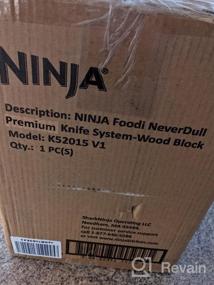  Ninja K52015 Foodi NeverDull 15 Piece Premium Knife System,  Wood Series Block, German Stainless Steel, with Built-in Sharpener,  Stainless Steel/Walnut: Home & Kitchen