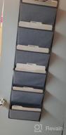 img 1 attached to Onlyeasy Wall Mount Hanging File Folders - Over Door Hanging Storage Organizer Magazine Storage Holders For Notebooks Planners, 50" X 13”, 6 Pockets Grey, 8MXDZ06C review by Broderick Cash