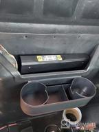 img 1 attached to Stay Organized On The Go With Car Seat Organizer Cup Drink Holders And Gap Filler Storage Box review by Andrew Sticher