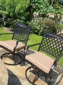 img 6 attached to Обновите обеденный опыт на свежем воздухе с помощью набора вращающихся стульев PHI VILLA'S - идеально подходит для садовых дворов и бистро