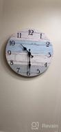 img 1 attached to 10 Inch Jomparis Silent Non-Ticking Wooden Wall Clock - Vintage Rustic Country Tuscan Style Home Decor review by Stephen Ball
