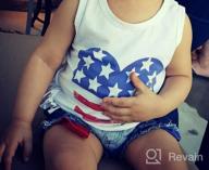img 1 attached to 2Pcs Baby Girls 4Th Of July Outfits Set Sleeveless Vest Tops+ Denim Shorts Summer Clothes Toddler review by Will Randles