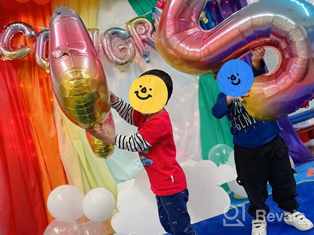 img 1 attached to 40 Inch Large Reusable Foil Number Balloons - Perfect For 1St-22Nd Birthday Decorations! review by Roy Bush