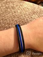img 1 attached to Thin Blue Line Law Enforcement Bracelet - Perfect Gift for Police Officer review by Otto Suarez
