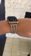 img 1 attached to Apple Watch Band 38Mm 40Mm 41Mm Bling Diamond Rhinestone Metal Link Bracelet For Women Series 8 7 6 5 4 3 2 1 SE Rose Gold Compatible review by Jair Baltrusch
