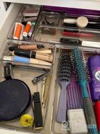 img 1 attached to 25-Piece Clear Plastic Drawer Organizers: Non-Slip Trays For Makeup, Jewelry, Office & More! review by Jason Morrison