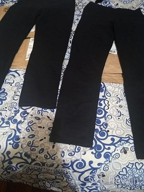 img 1 attached to Hanes Girls' ComfortSoft EcoSmart Open Bottom Leg Sweatpants - Perfect for Big Kids! review by Anthony Parker