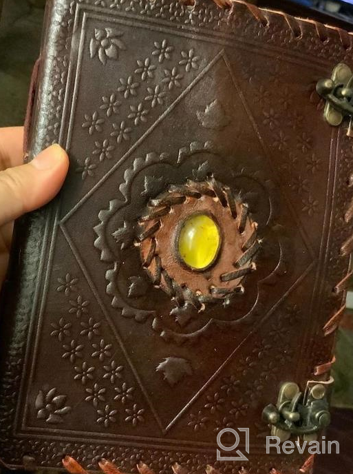 img 1 attached to Leather Dragon Bound Journal 6X8 Notebook For Men DnD Book With Blank Pages Travel Writing (Brown) review by Jim Agosta