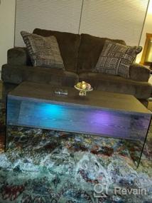 img 5 attached to Stylish And Practical: Ivinta Modern Glass Coffee Table With Storage Shelf And Industrial Design