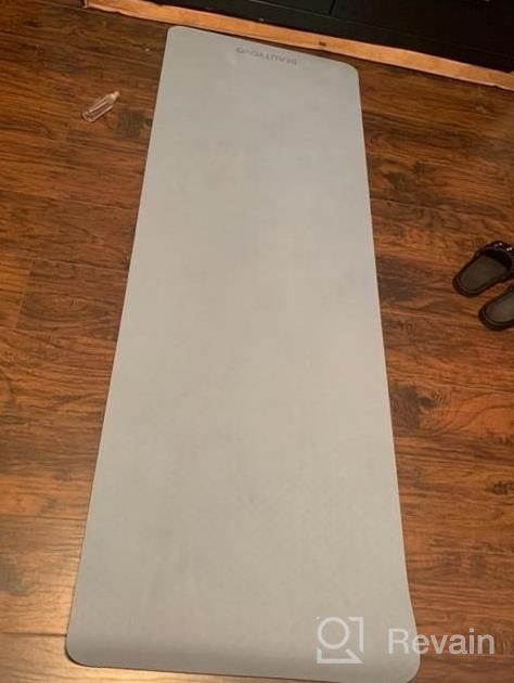 img 1 attached to Premium Double-Sided Non-Slip Yoga Mat With Strap For Ultimate Comfort And Support review by Chris Doe