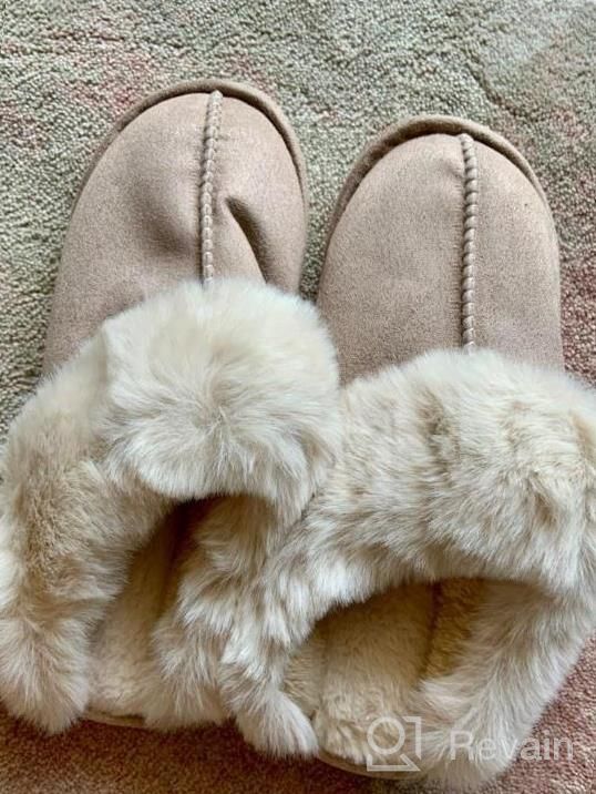img 1 attached to Stay Cozy All Winter With WATMAID Women'S Memory Foam Fluffy House Slippers review by Mat Thompson