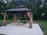картинка 1 прикреплена к отзыву 🏖️ YOLENY 10' X 13' Hardtop Gazebo: Durable Steel Roofed Outdoor Gazebos with Netting and Curtains - Ideal for Garden, Patio, Lawns, and Parties от Jonathan Sanders