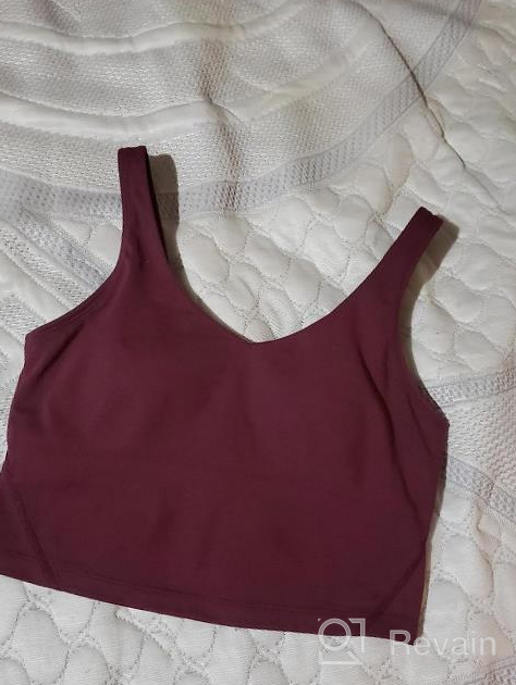 img 1 attached to Women'S Hiverlay Sports Bra Crop Tank With Built-In Support For Yoga And Athletic Workouts review by Ernest Etienne