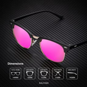img 1 attached to Semi-Rimless Polarized Sunglasses For Men And Women | UV Protection Driving Sun Glasses