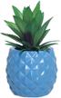 03 blue artificial succulent pineapple decor - perfect home office kitchen table accent piece logo