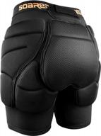 3d protection hip and butt padded shorts for skiing, ice skating, snowboarding, and skateboarding - ideal for men and women логотип
