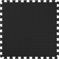 incstores 1/2-дюймовые ромбовидные плитки для пола из мягкой пены блокирующие плитки из пенопласта высокой плотности для прочного стиля в вашем домашнем тренажерном зале, игровой комнате и многом другом, черные, 6 плиток логотип