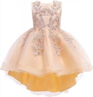 👗 weileenice lace bridesmaid dress for big girls - flower girl wedding ball gown toddler princess pageant evening dress logo