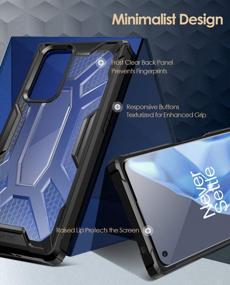 img 2 attached to OnePlus 9 Pro 5G Case, Military Grade Rugged Lightweight Hybrid Protective Bumper Cover - Updated Version - Black/Clear
