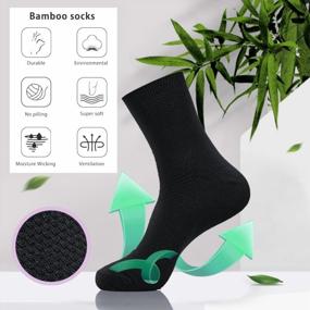 img 3 attached to 6 Pairs Men'S Bamboo Dress Socks By MissShorthair - Moisture Wicking, Durable, Soft & Breathable For Men