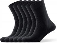 6 пар мужских носков из бамбука от missshorthair — влагоотводящие, прочные, мягкие и дышащие для мужчин логотип