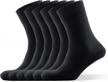 6 pairs men's bamboo dress socks by missshorthair - moisture wicking, durable, soft & breathable for men logo