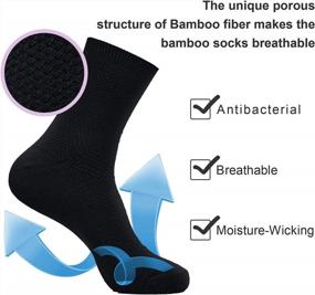img 2 attached to 6 Pairs Men'S Bamboo Dress Socks By MissShorthair - Moisture Wicking, Durable, Soft & Breathable For Men