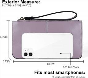 img 1 attached to Premium Leather Wristlet Wallet For Women - Multi-Card Phone Organizer And Clutch Purse