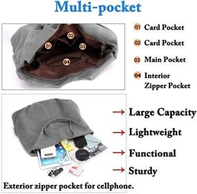 img 2 attached to AUSTARK Womens Handbag Shoulder Multi Pocket Women's Handbags & Wallets : Hobo Bags