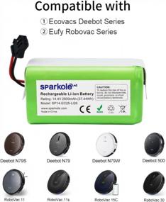 img 3 attached to Upgrade Your Robot Vacuum With SPARKOLE 14.4V 2600MAh Replacement Battery For Ecovacs Deebot N79S, Eufy Robovac 11 And More!