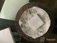 img 1 attached to Coffeezone Marble Design Porcelain Dinner Accent Plates Set Of 4 (10 Inches) review by Cyrus Wright