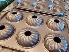 img 7 attached to Nonstick 12-Cavity Donut Baking Pan By Beasea, Carbon Steel Mini Donut Mold For Bagels And Baking Tray - Ideal Donut Mold For Homemade Doughnuts And Pastries