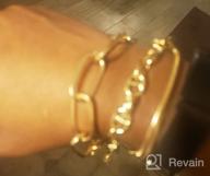 картинка 1 прикреплена к отзыву 💍 Набор золотых цепочечных браслетов для женщин: 9 штук регулируемых модных браслетов в форме скрепки, итальянских кубинок, плоских кабельных и бусинчатых украшений - идеальный подарок для женщин и девочек. от Molly Rodriguez