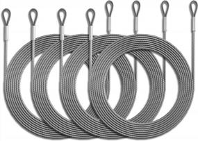 img 4 attached to Amgo 48Ft PVC Coated Stainless Steel Wire Rope Hardware Kits For Commercial Grade Sun Shade Sails - Heavy Duty And Durable