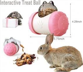 img 3 attached to Roll And Play With Interactive Rabbit Treat Ball - Challenging Enrichment Toy For Small Pets
