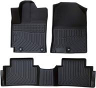 🚗 premium cartist floor mats - custom fit for kona tpo, high edge floor liners | 2018-2022 hyundai kona | odorless, compatible for all models (not for hybrid and ev) logo