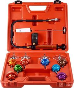 img 4 attached to 🌡️ Ultimate Automotive Cooling System Radiator Pressure Tester Kit - 14 pcs Aluminum