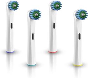 img 4 attached to Electric Toothbrush Replacements Compatible Bristles，4