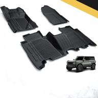 sna floor mat fits 2021-2022 bronco 4-door version 3d shape all weather liner waterproof car floor mat anti-skid odorless tpe rubber carpet (floor mat) logo