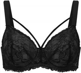 img 2 attached to HSIA Minimizer Bra For Women,Unlined Non Padded Lace Sexy Plus Size Bras Full Figure Black Bras