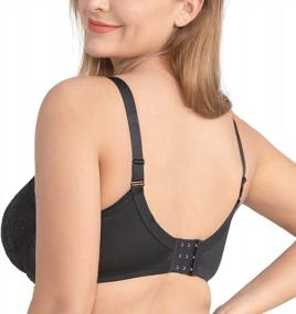 img 3 attached to HSIA Minimizer Bra For Women,Unlined Non Padded Lace Sexy Plus Size Bras Full Figure Black Bras