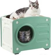 🐱 the sheripet cat bed: waterproof cat house with soft mat & scratcher, luxury large cat bed for cat family logo