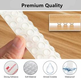 img 1 attached to 50 Clear Rubber Bumper Pads - 3/8 Inch Sound Dampening For Cabinet Doors, Drawers, Laptop, Picture Frames - Small Cabinet Door Bumpers