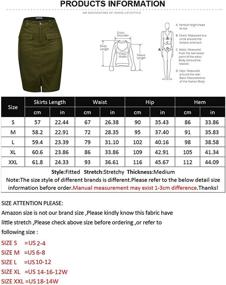 img 2 attached to Womens Length Pencil Skirts Pockets Women's Clothing ~ Skirts