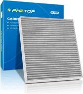 🔍 philtop cf11966 cabin air filter replacement for impala, malibu, cruze, colorado, camaro, traverse, equinox, acadia, canyon, terrain, enclave, envision - activated carbon, 1 pack logo