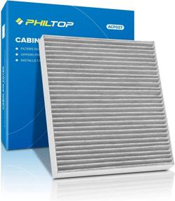 img 4 attached to 🔍 PHILTOP CF11966 Cabin Air Filter Replacement for Impala, Malibu, Cruze, Colorado, Camaro, Traverse, Equinox, Acadia, Canyon, Terrain, Enclave, Envision - Activated Carbon, 1 Pack