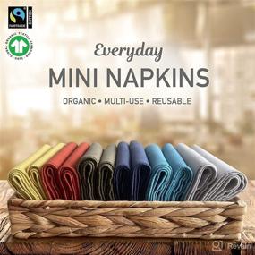 img 3 attached to 🌿 Indi by Kishu Baby Organic Cloth Napkins - 12 Pack Assorted Earth Tone Colors - Mini Size 12.5 x 9.5 Inches - Ultra Soft, Fairtrade, GOTS Certified, 100% Organic Cotton Muslin (Fiesta)