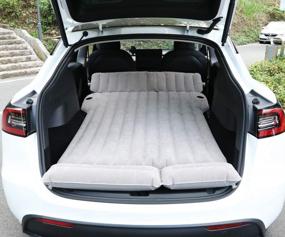 img 3 attached to Topfit Inflatable Air Mattress For Tesla Vehicle SUV, Soft Flocking Portable Bed For Camping, Travel, And Back Seat With Air Pump - Suitable For Model S/X/3/Y Gen 2