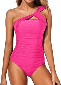 img 4 attached to Tempt Me Tankini Shoulder Swimsuits Women's Clothing - Swimsuits & Cover Ups