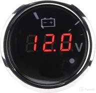 ⚡️ waterproof marine voltmeter with smart alarm - led digital battery voltage gauge for car, boat, and marine applications (black) логотип